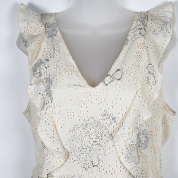 NWT Love Sam Ivory Eyelet Dress with Embroidery - Picture 2 of 8